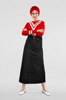 Tesettür giyim SİYAH CEPLİ DENİM ETEK 4812