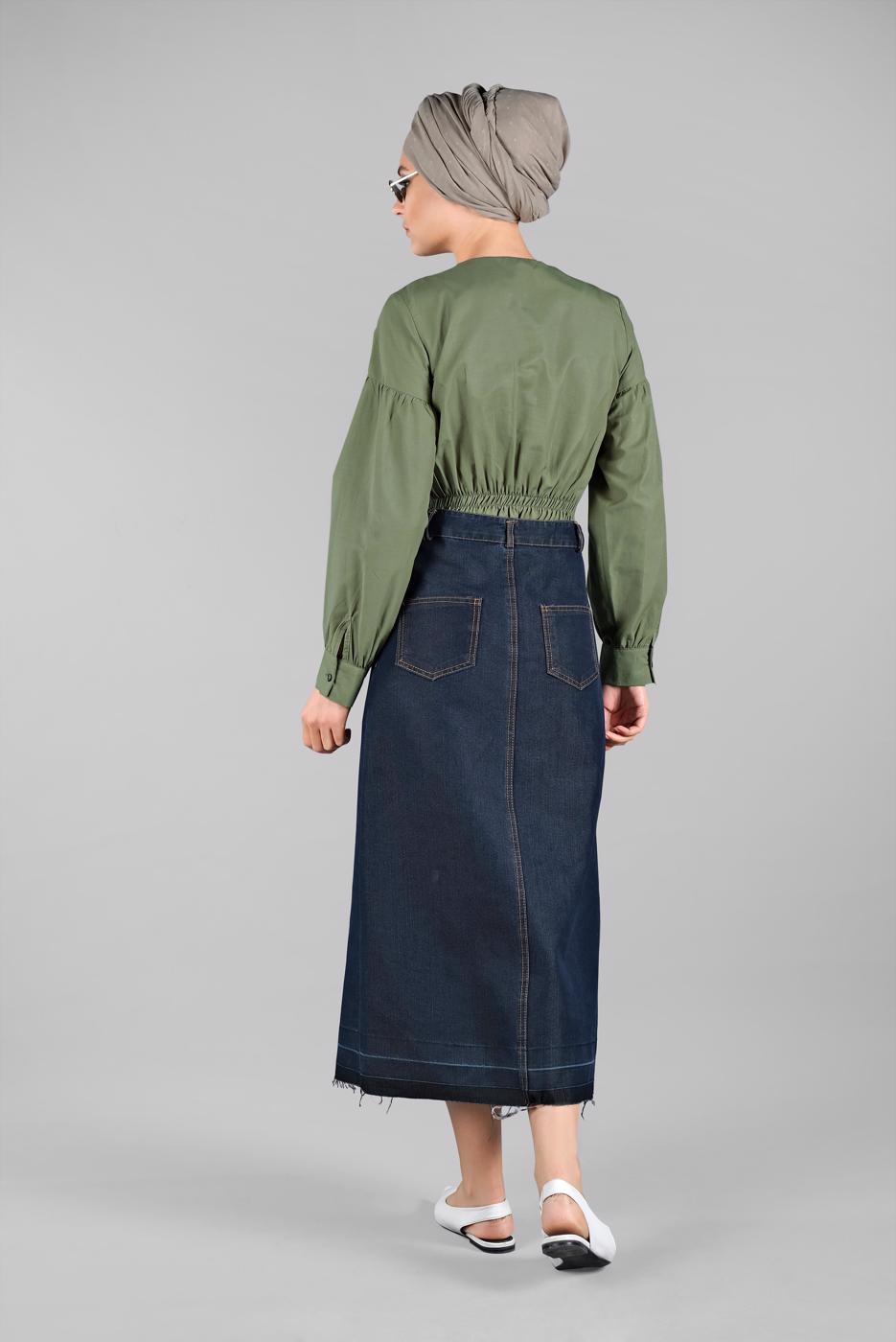 Vêtements hijab BLEU MARINE Jupe T 6039