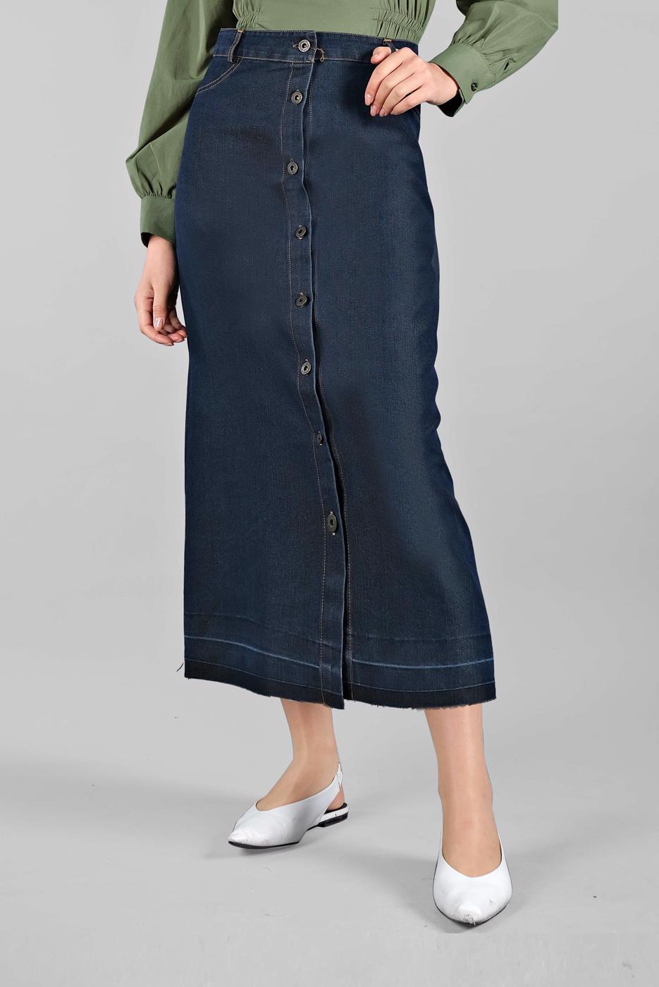 Vêtements hijab BLEU MARINE Jupe T 6039