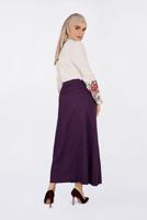 Tesettür giyim MÜRDÜM BELİ BAĞCIKLI CEPLİ ETEK 6214 