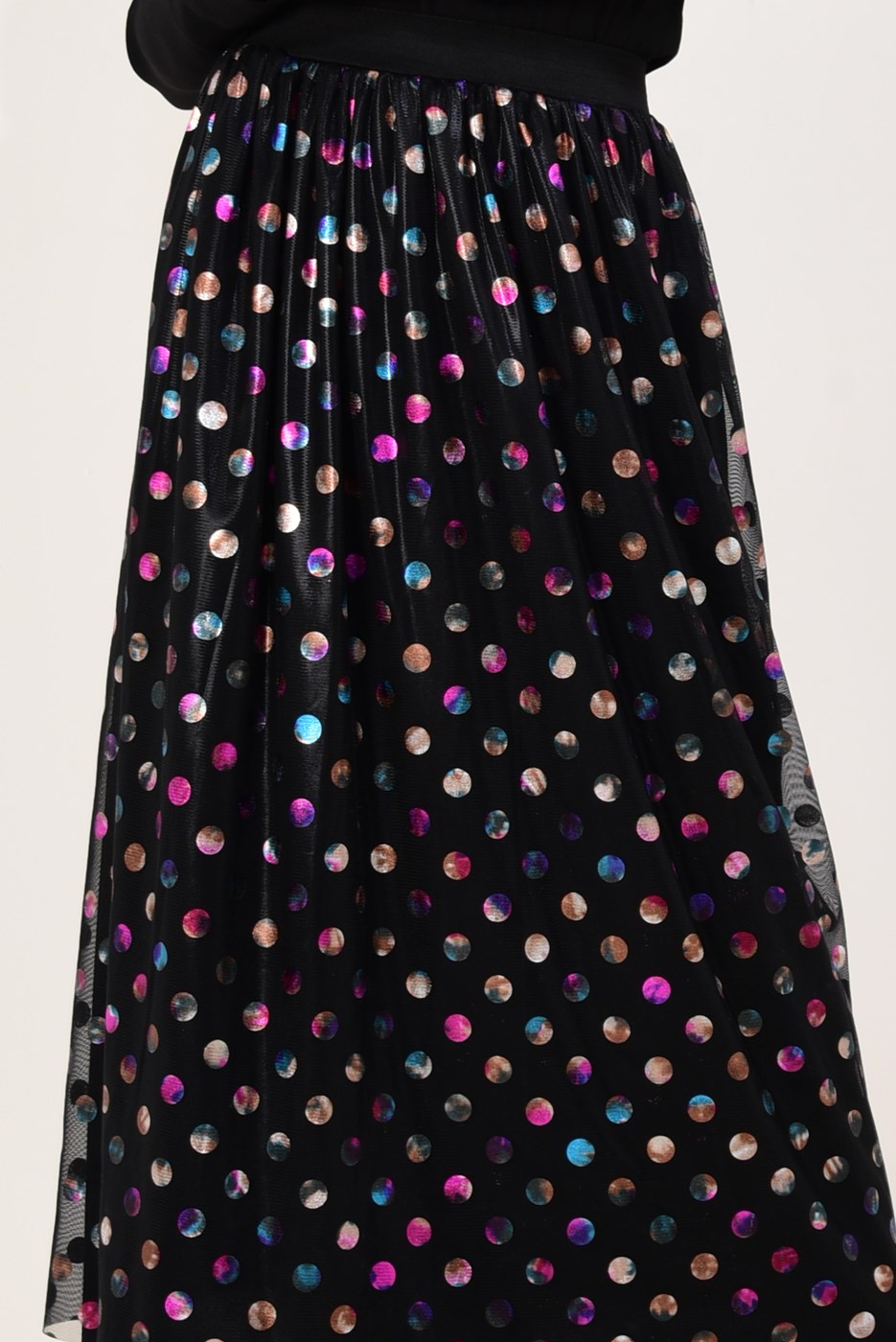 Vêtements hijab NOIR T 7315 Puantiye Desenli Jakar  Etek-Zamane