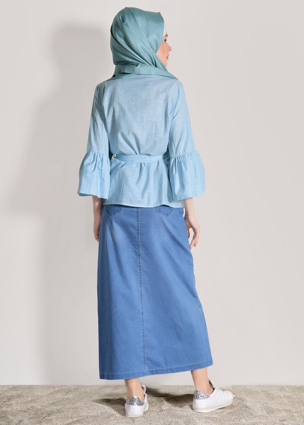 Vêtements hijab BLEU MARINE Jupe T 8022 