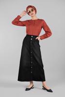 Vêtements hijab NOIR Jupe T 8032 