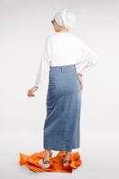 Vêtements hijab BLEU Jupe T 8032 