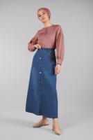 Vêtements hijab BLEU MARINE Jupe T 8032 