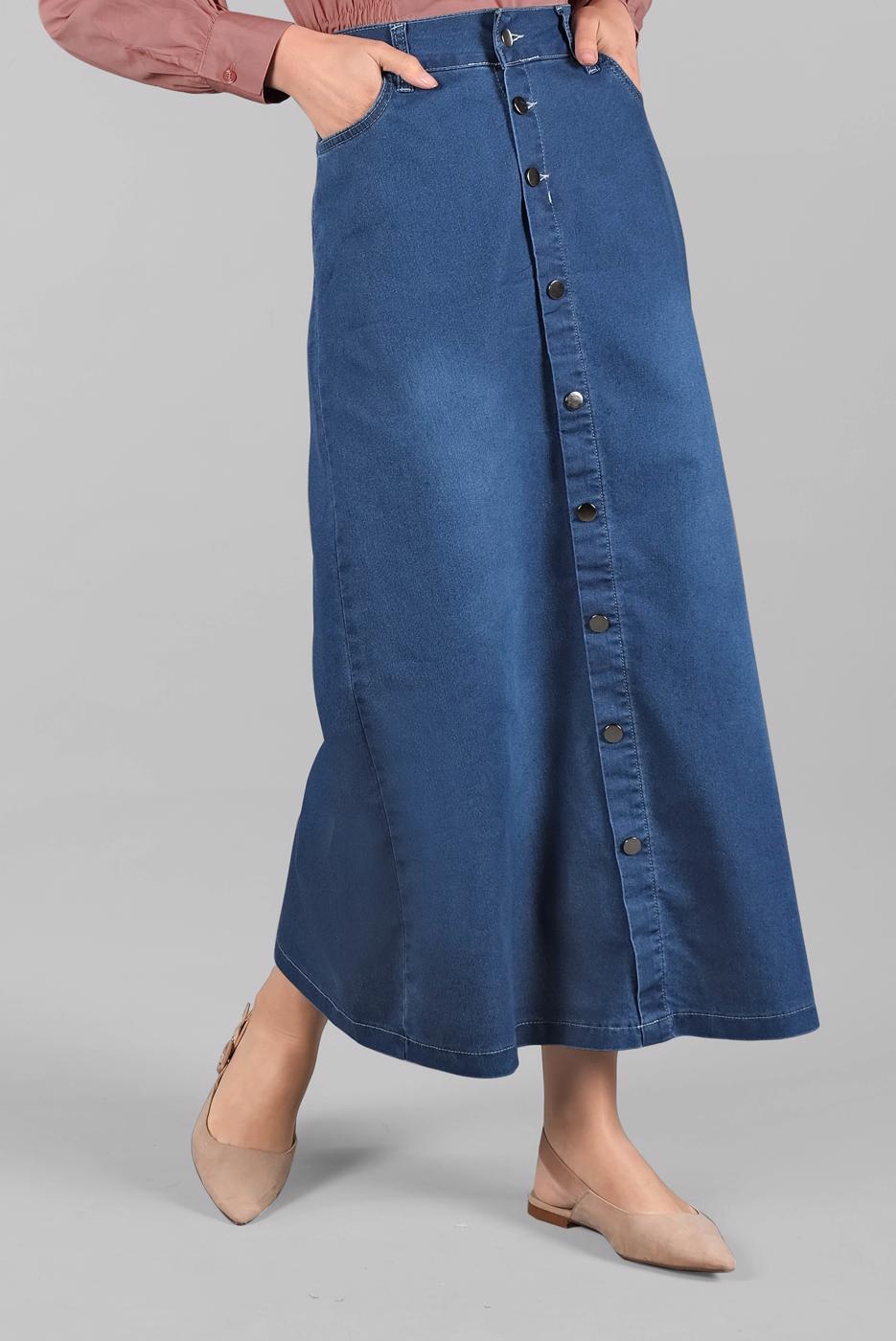 Vêtements hijab BLEU MARINE Jupe T 8032 