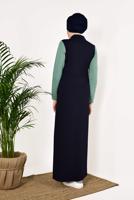 Tesettür giyim LACİVERT  FERMUARLI CEPLİ EŞOFMAN FERACE 1838