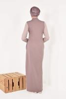 Hijab clothing BROWN ZIPPED SPORT TOPCOAT 1838