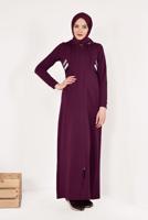 Vêtements hijab ROUGE BORDEAUX Abaya T 0338