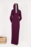 Vêtements hijab ROUGE BORDEAUX Abaya T 0338