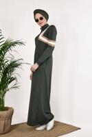 Tesettür giyim HAKİ FERMUARLI EŞOFMAN FERACE 6338