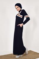 Tesettür giyim LACİVERT FERMUARLI EŞOFMAN FERACE 6338