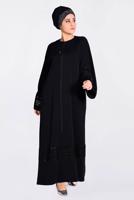 Tesettür giyim SİYAH T 8269 ALVİNA  FERACE 7868