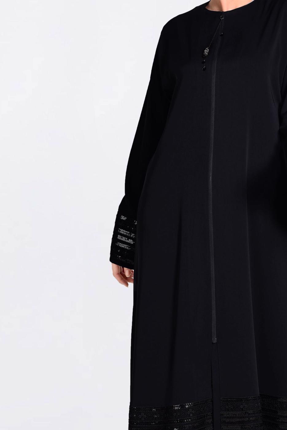 Tesettür giyim SİYAH T 8269 ALVİNA  FERACE 7868