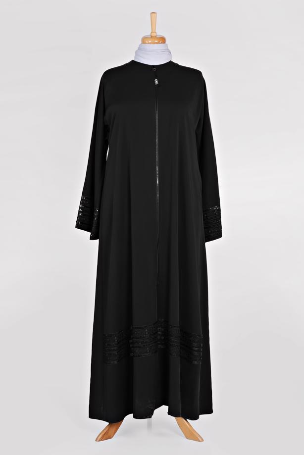 Hijab clothing BLACK T 8269 ALVİNA  FERACE 7868 - TRENDTESETTÜR