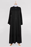 Tesettür giyim SİYAH T 8269 ALVİNA  FERACE 7868