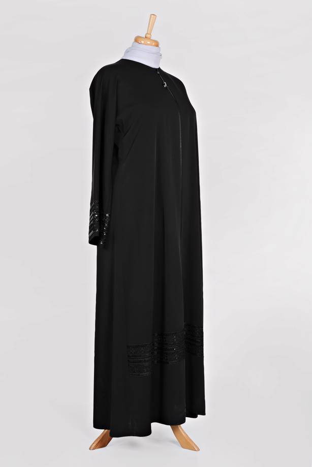 Tesettür giyim SİYAH T 8269 ALVİNA  FERACE 7868 - TRENDTESETTÜR