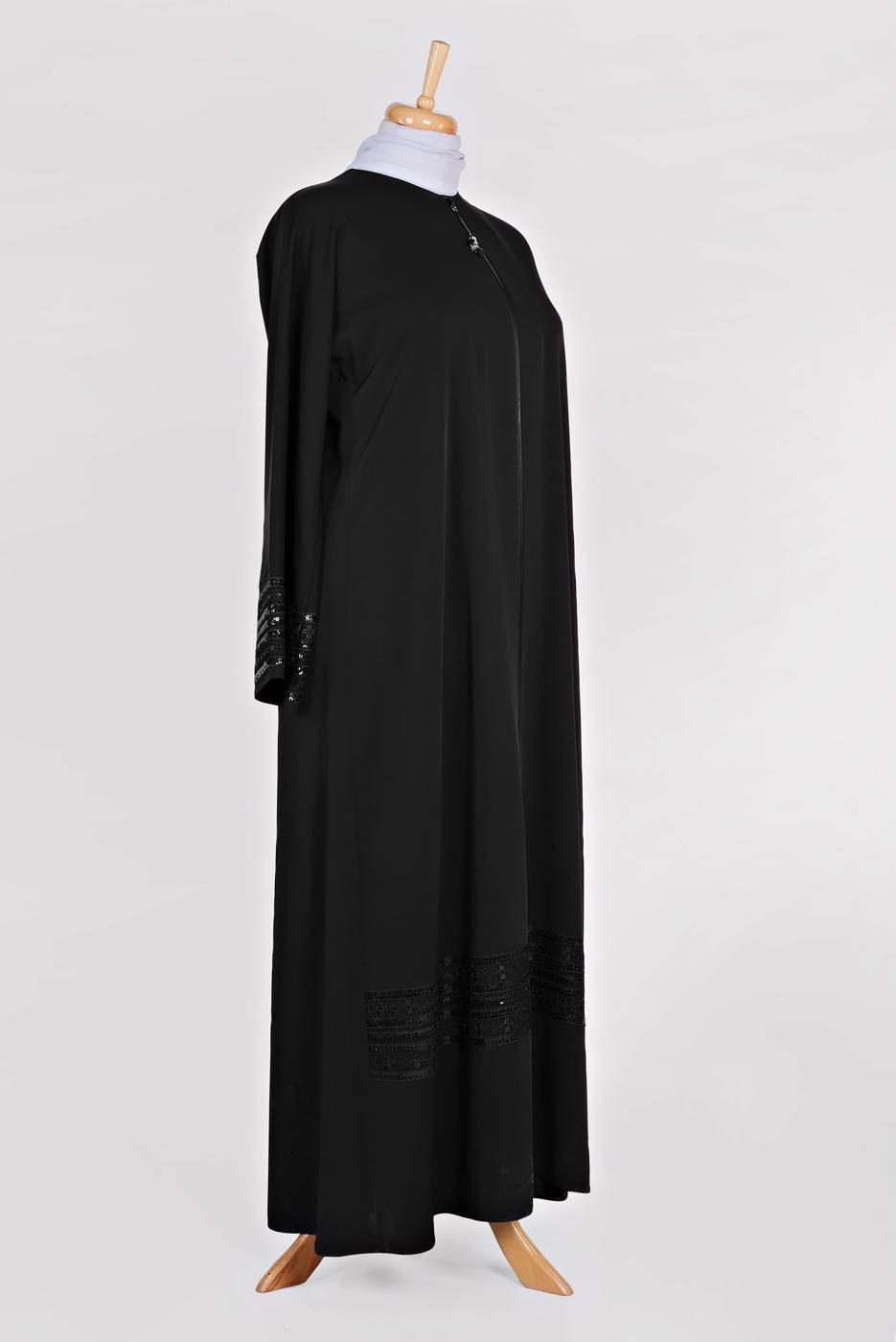 Tesettür giyim SİYAH T 8269 ALVİNA  FERACE 7868