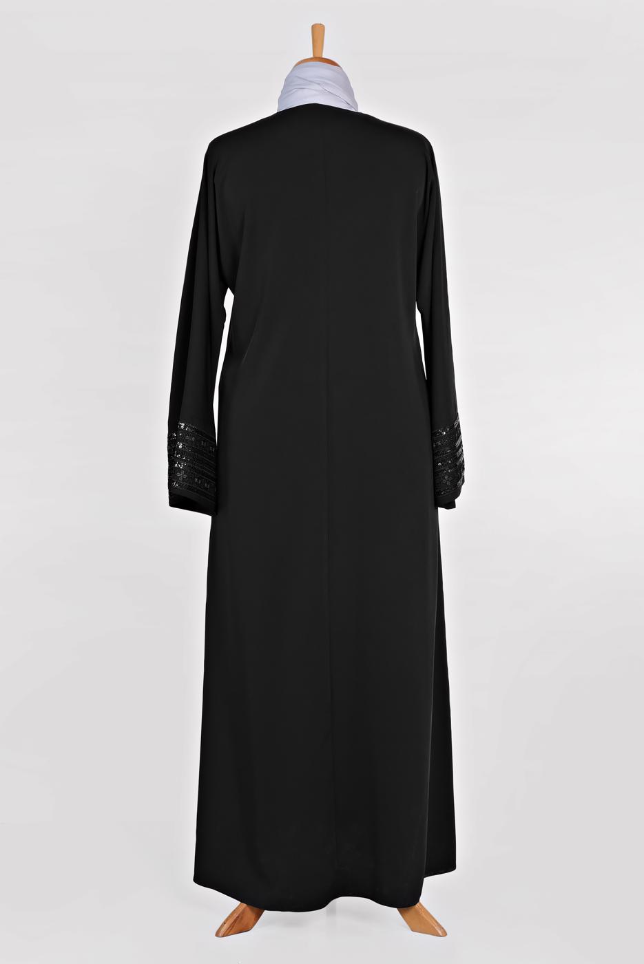 Tesettür giyim SİYAH T 8269 ALVİNA  FERACE 7868