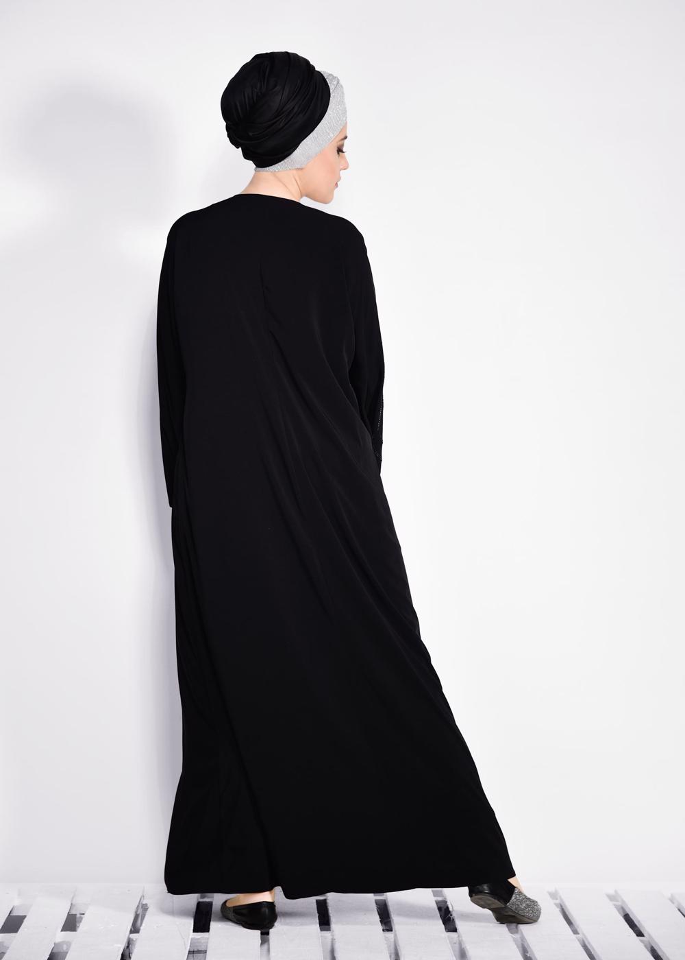Vêtements hijab NOIR ABAYA T 8273 