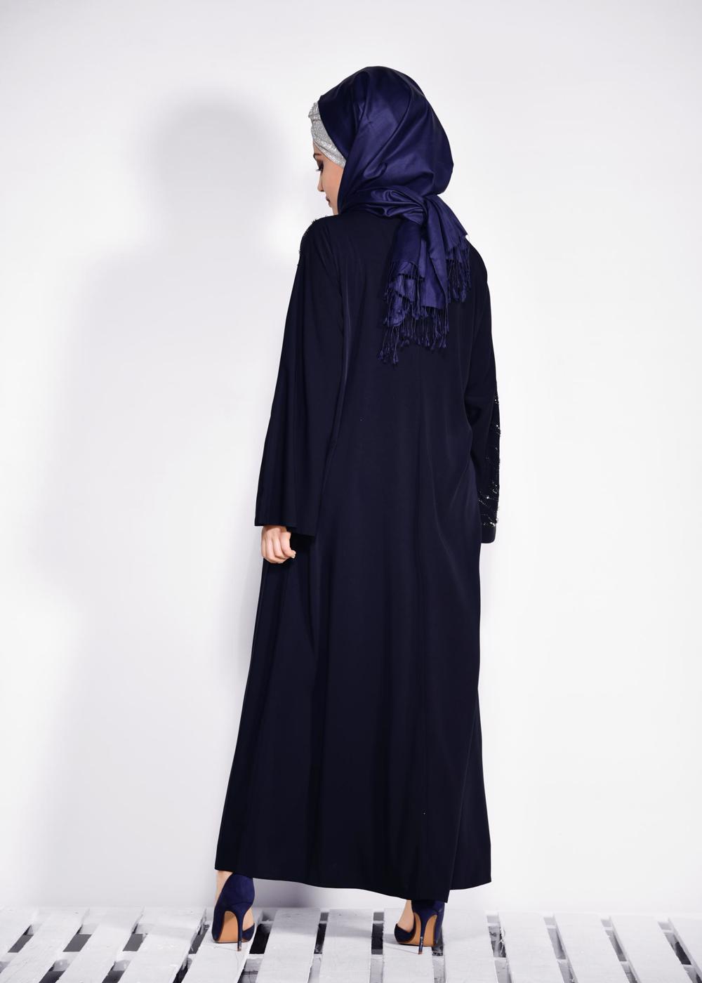 Vêtements hijab BLEU MARINE ABAYA T 8273 