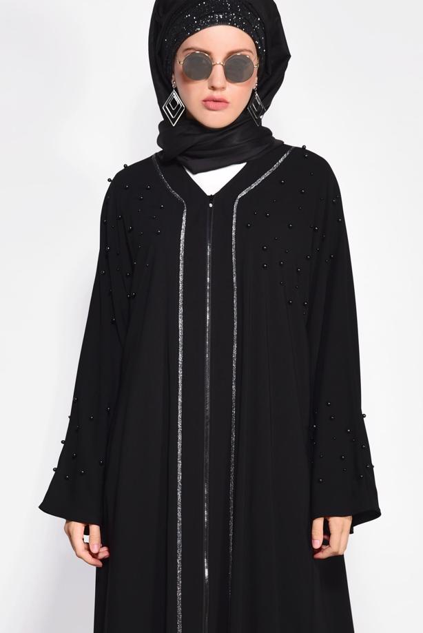 Hijab clothing BLACK T 8295 Alvina Virona Ferace - TRENDTESETTÜR