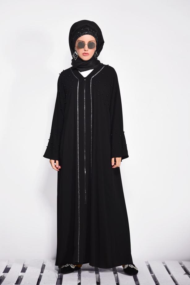Hijab clothing BLACK T 8295 Alvina Virona Ferace - TRENDTESETTÜR