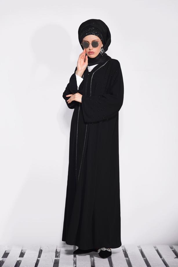 Hijab clothing BLACK T 8295 Alvina Virona Ferace - TRENDTESETTÜR