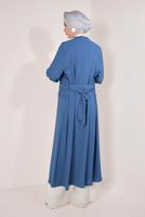 Tesettür giyim LACİVERT ÖNÜ VE KOLLARI ÜÇ BOYUTLU CEKET T 19281