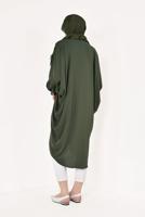 Tesettür giyim HAKİ KOLLARI VE YAKASI PUL PAYETLİ CEKET T 83281