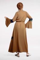 Tesettür giyim KAHVE RENKLİ PUL PAYETLİ GİY ÇIK 0853