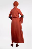 Tesettür giyim KAHVE RENKLİ PUL PAYETLİ GİY ÇIK 0853