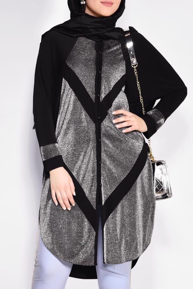 Vêtements hijab NOIR Cardigan T 2801 - TRENDTESETTÜR