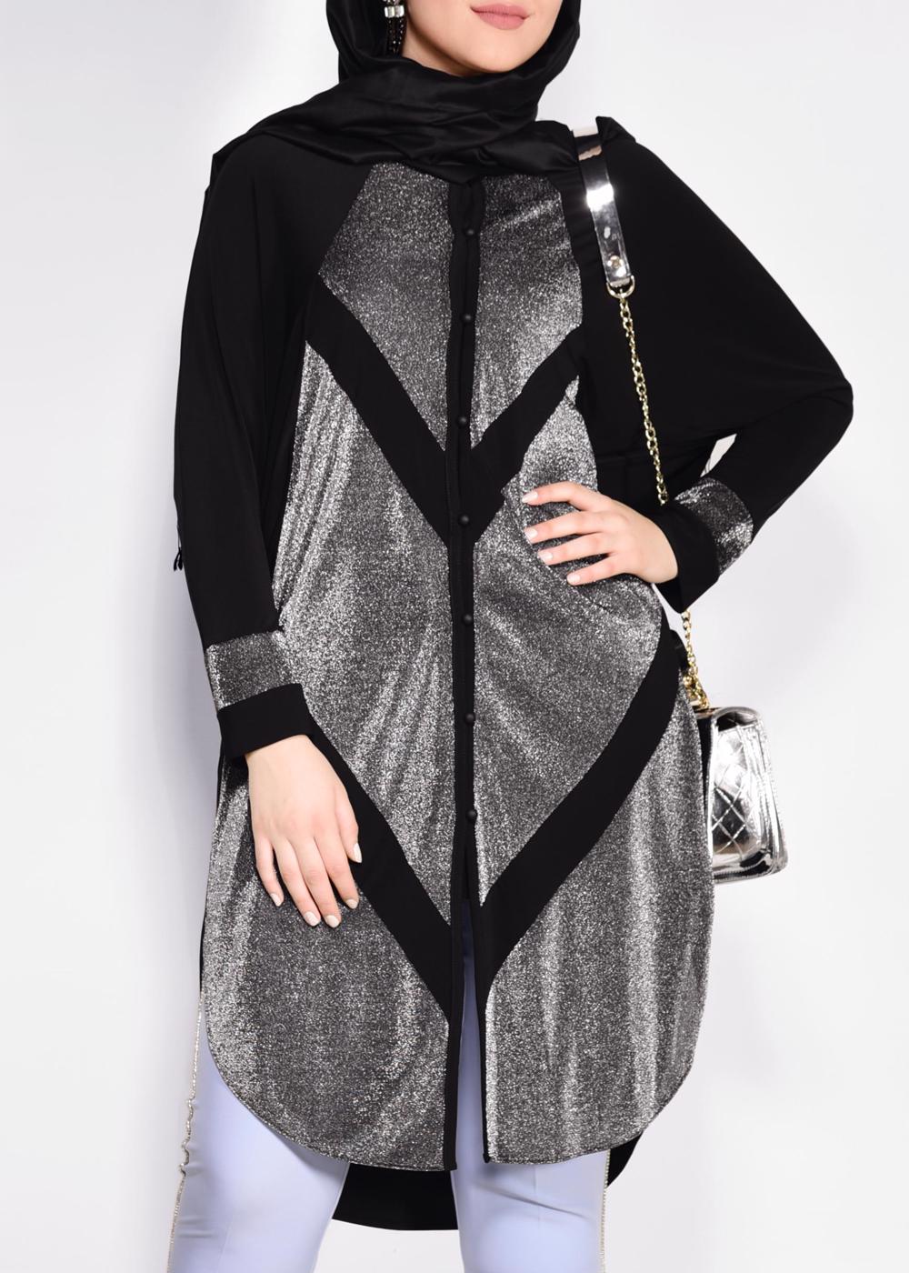 Vêtements hijab NOIR Cardigan T 2801