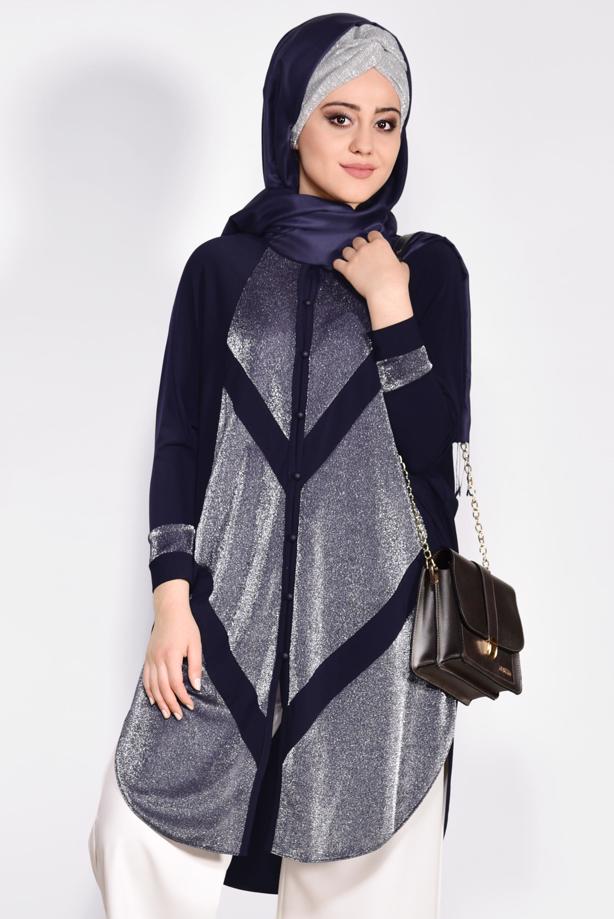 Vêtements hijab BLEU MARINE Cardigan T 2801 - TRENDTESETTÜR