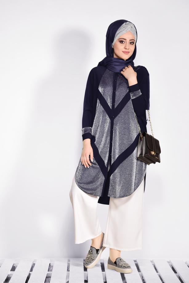 Vêtements hijab BLEU MARINE Cardigan T 2801 - TRENDTESETTÜR