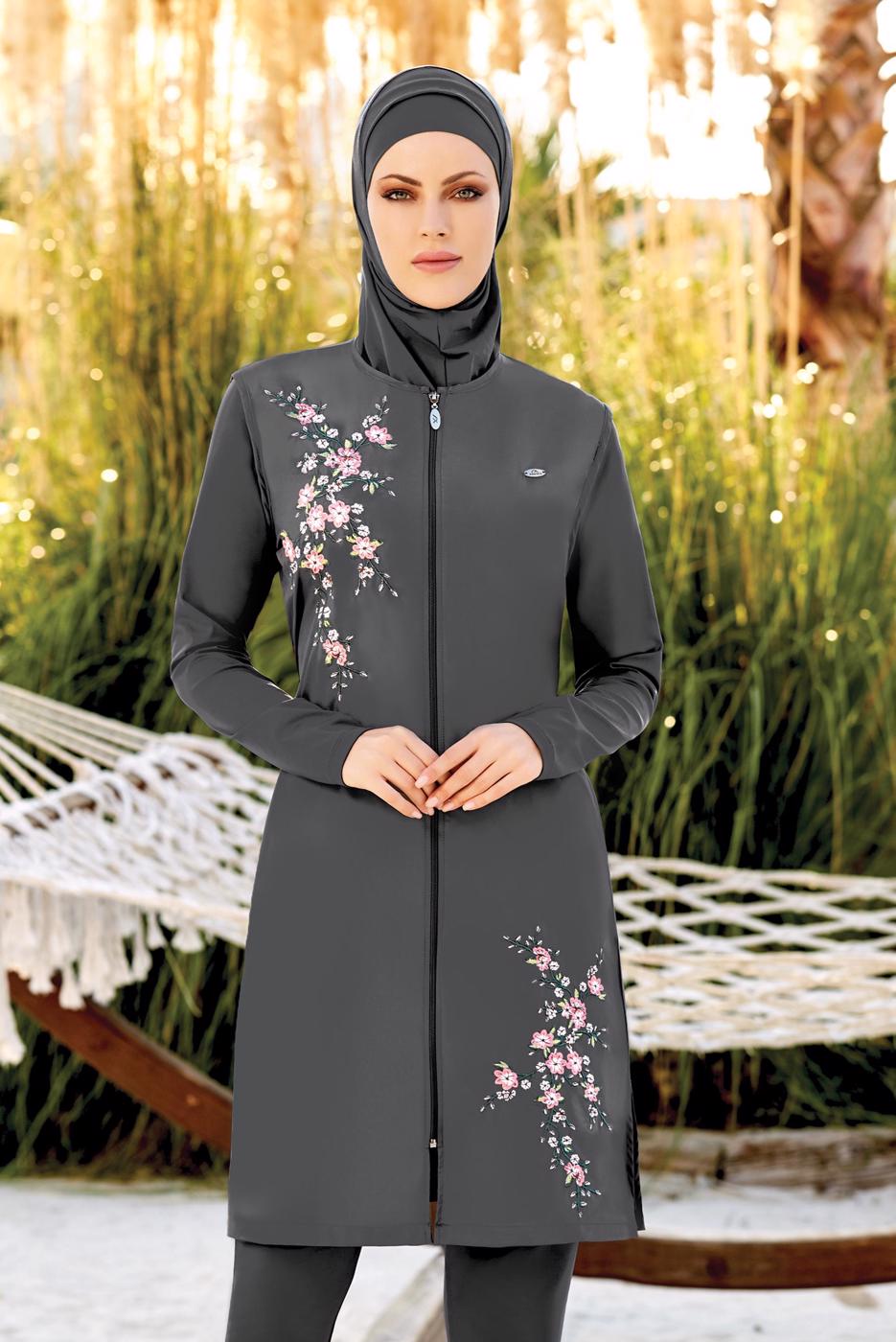 Tesettür giyim GRİ T 1153 ALVİNA- ADASEA TESETTÜR MAYO