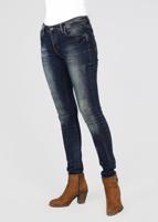 Tesettür giyim LACİVERT BEL KISMI ZIMBA DETAYLI DAR PAÇA PANTOLON T 7928 