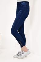 Hijab clothing NAVY BLUE Button Cuff Detailed Pants T 8634-2 