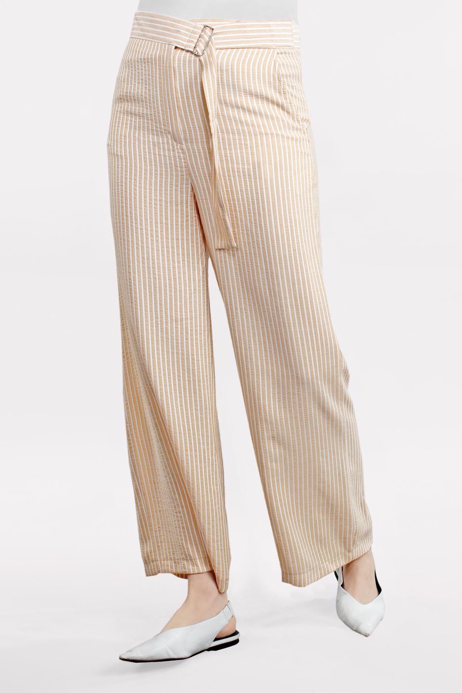 Tesettür giyim BEJ FİTİLLİ PAMUKLU PANTOLON 06102