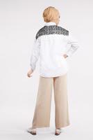 Tesettür giyim BEJ FİTİLLİ PAMUKLU PANTOLON 06102