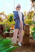 Tesettür giyim PUDRA FİTİLLİ PAMUKLU PANTOLON 06102