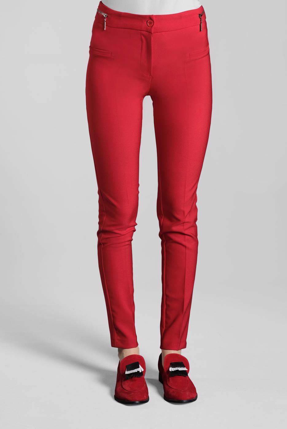 Tesettür giyim KIRMIZI FERMUAR DETAYLI PANTOLON 20681