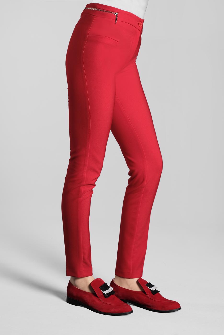 Tesettür giyim KIRMIZI FERMUAR DETAYLI PANTOLON 20681
