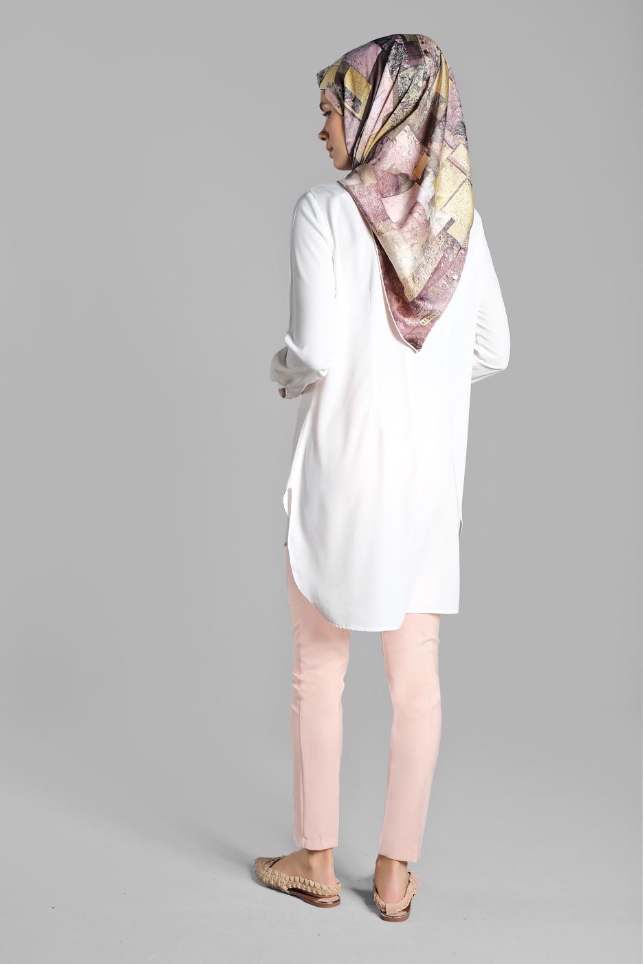 Tesettür giyim PUDRA FERMUAR DETAYLI PANTOLON 20681