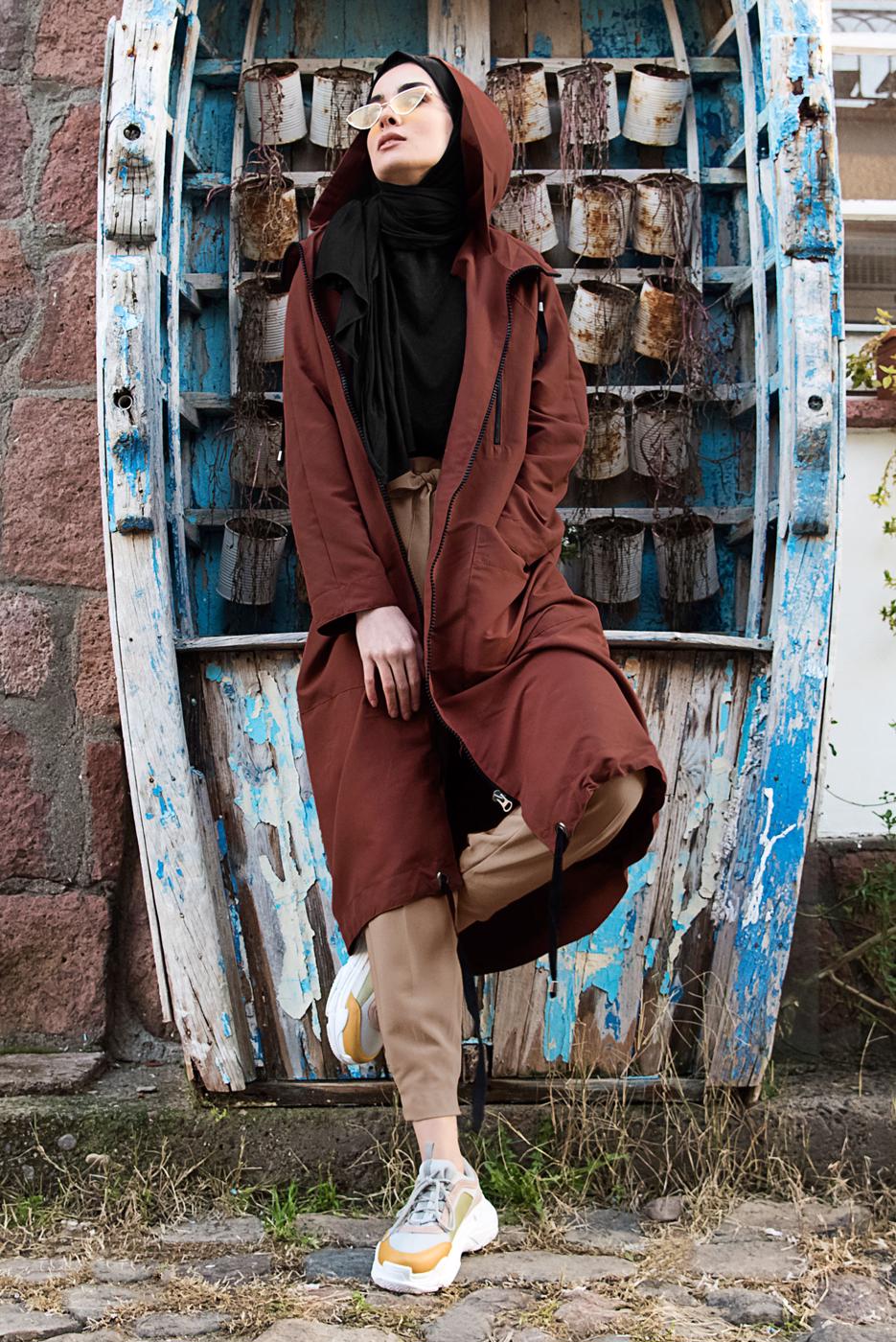 Vêtements hijab BRUN PANTALON T 21003 