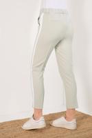 Tesettür giyim BEJ YANLARI ŞERİTLİ YÜKSEK BEL PANTOLON T 41681 