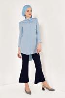 Tesettür giyim LACİVERT BOL PAÇA FERMUARLI PANTOLON 65171
