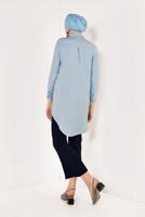 Tesettür giyim LACİVERT BOL PAÇA FERMUARLI PANTOLON 65171