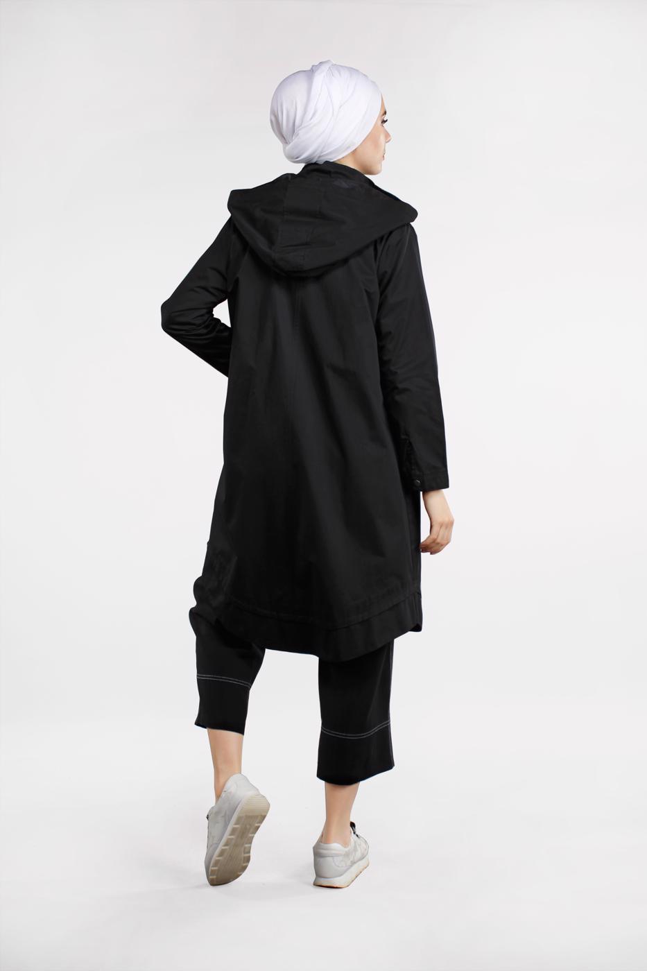 Tesettür giyim SİYAH PAMUKLU BOL PAÇA PANTOLON 75102